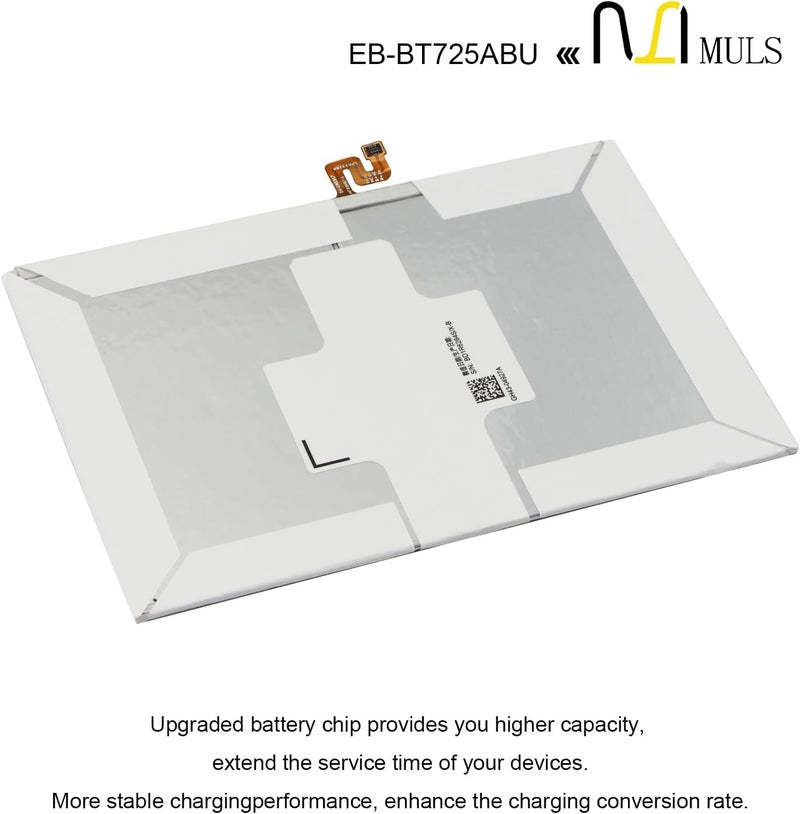 MULS EB-BT725ABU Replacement Battery Compatible with Samsung Galaxy Tab S6 10.5” SM-T860 T865 Galaxy Tab S5e 10.5” SM-T720 T725 Installation Tools 7050mAh 3.85V 27.11Wh - Image 4
